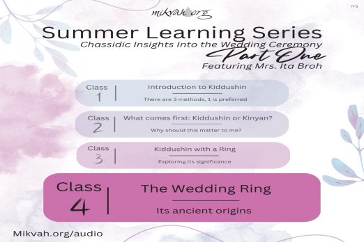 Summer Learning Series, Class Four, The Ancient Origins of the Wedding Ring