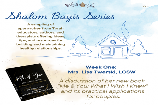 Sholom Bayis Series Mrs Lisa Twerski LCSW