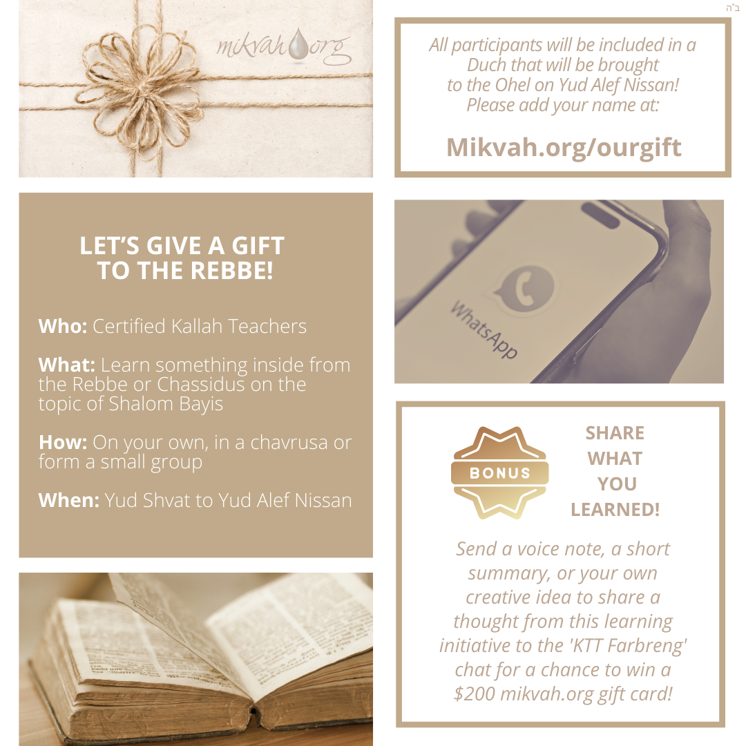 Our Gift to the Rebbe! flier
