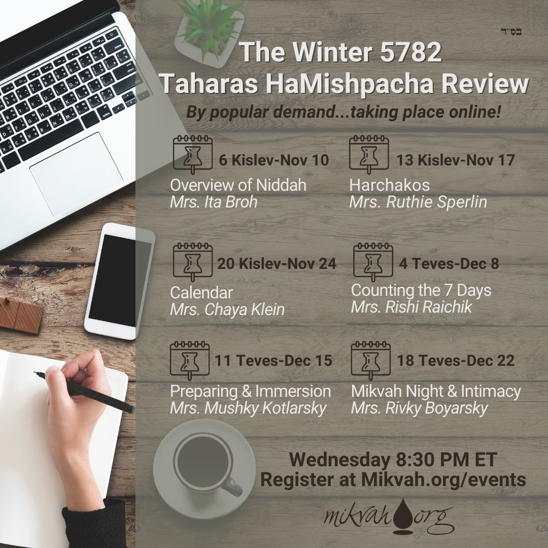 Winter 5782 Halacha Review flier